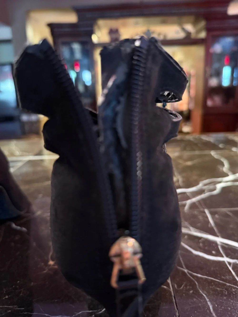 Sam & Libby size 8 black peep toe lace up heels - Picture 10 of 10